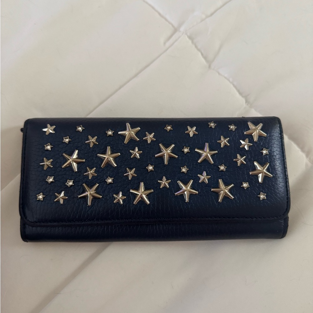 Jimmy Choo Navy and Silver Star Wallet